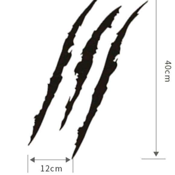 Black Scratch Decal | NEW - Picture 2 of 3